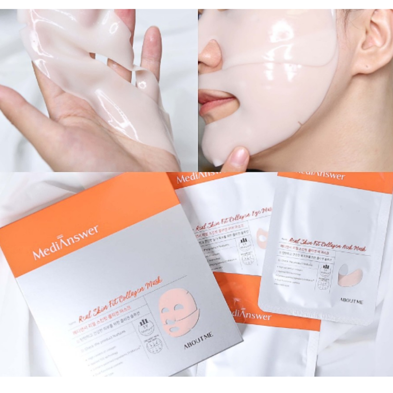 Mặt Nạ Thạch MediAnswer Real Skin Fit Collagen Mask